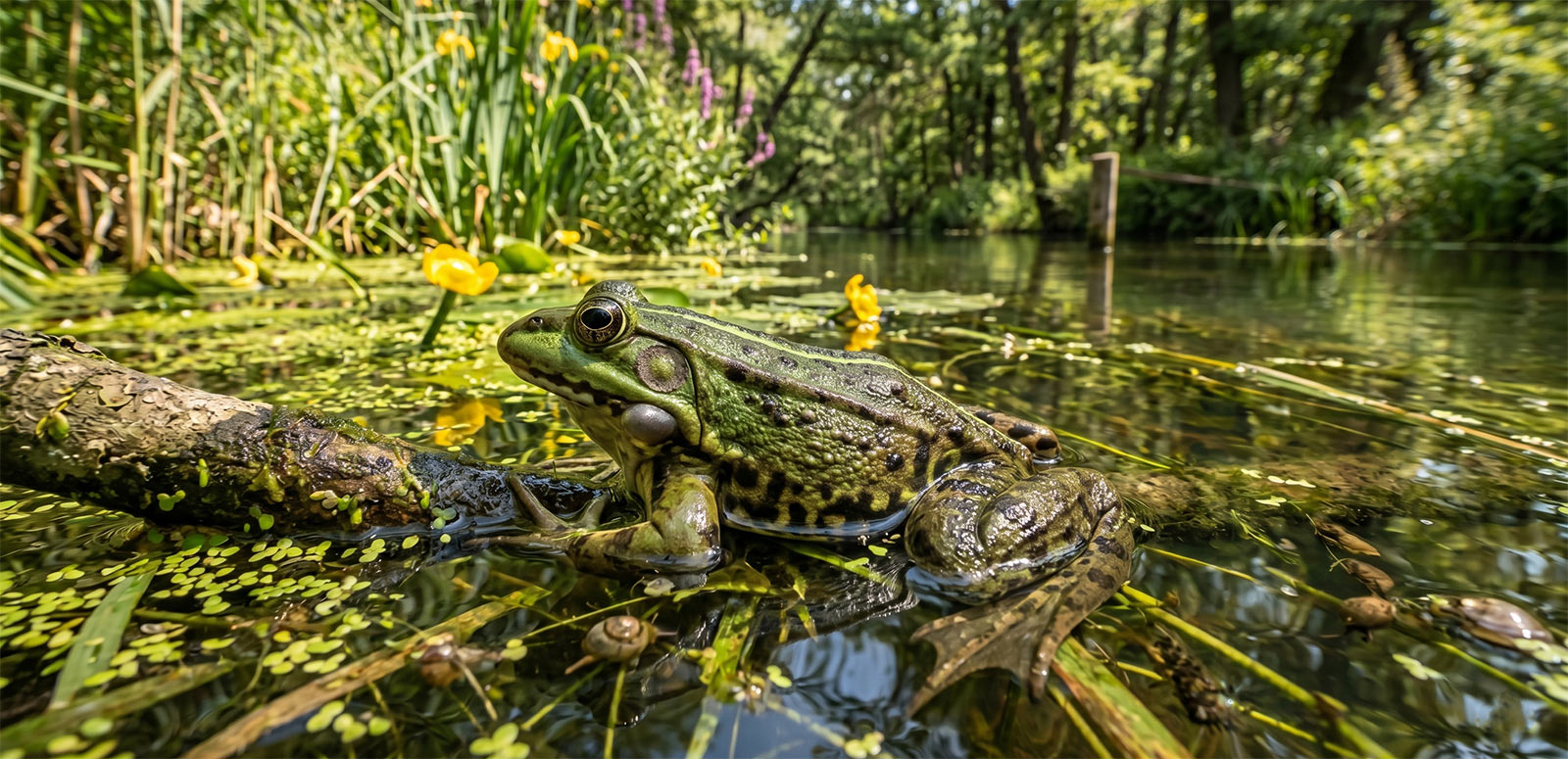 Velika zelena žaba Pelophylax ridibundus