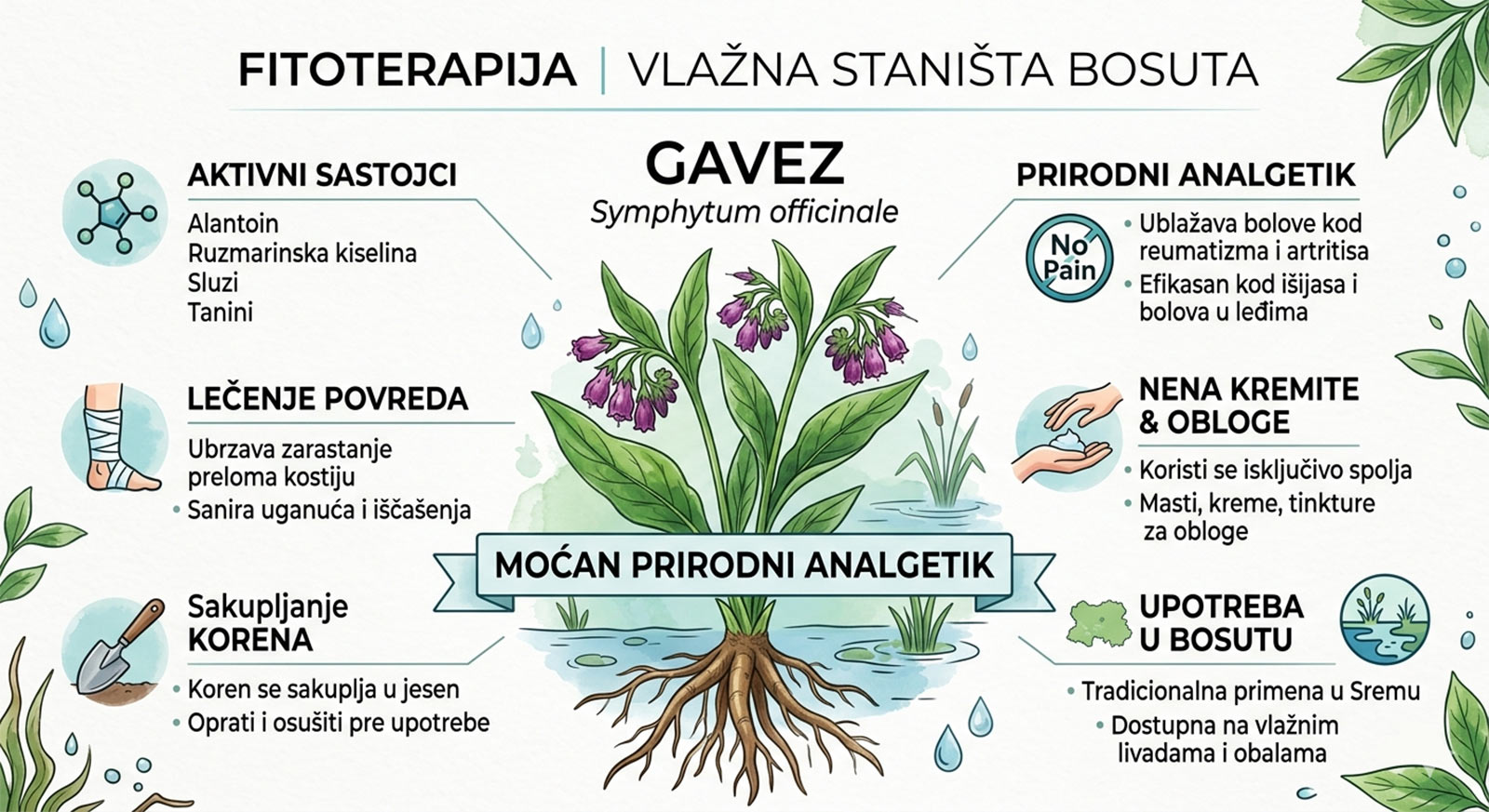 Gavez Symphytum officinale